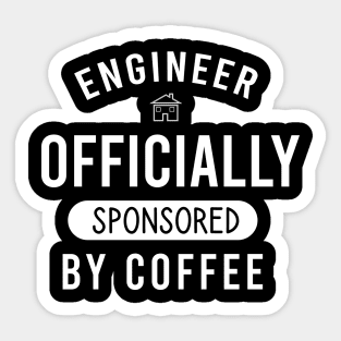 Engineer officially sponsored by coffee Sticker